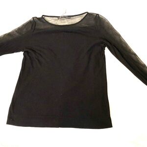Zara Shirt with Sheer Detail on Top and Sleeves. Medium.